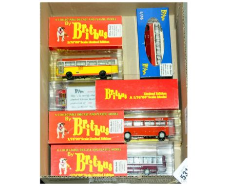 Britbus a boxed group to include LH-08 Bristol LH(ECW) Single Deck Bus Ok Motor Services, LHW-03 Bristol LH (ECW) Single Deck