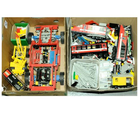 Quantity of Lego including Technic and Trains - to include a large scale Lego Technic Beach Buggy type vehicle with working s