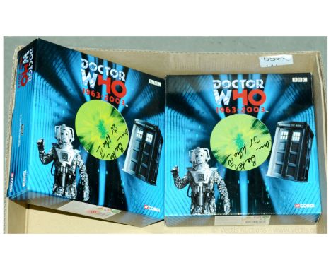 Corgi a boxed pair of Signed TV Related TY96203 "Doctor Who 40th Anniversary Gift Sets - 1963 to 2003" with each gift set com