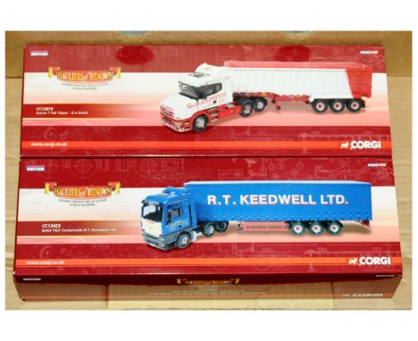 Corgi a boxed pair of 1/50th scale (Hauliers of Renown Series) comprising of CC13423 MAN TGA Curtainside "R.T. Keedwell" with