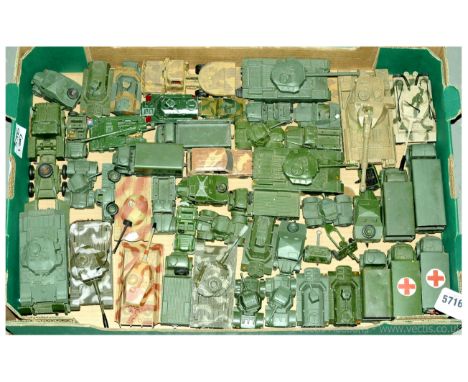 Dinky Toys a large group of Military vehicles - to include Mighty Antar Tank Transporter and Centurion Tank, other tanks incl