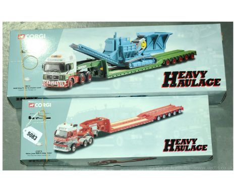 Corgi a boxed Heavy Haulage pair to include CC12404 Volvo, Jeep Dolly &amp; King Trailer 'Chris Bennett (Heavy Haulage) Ltd' 