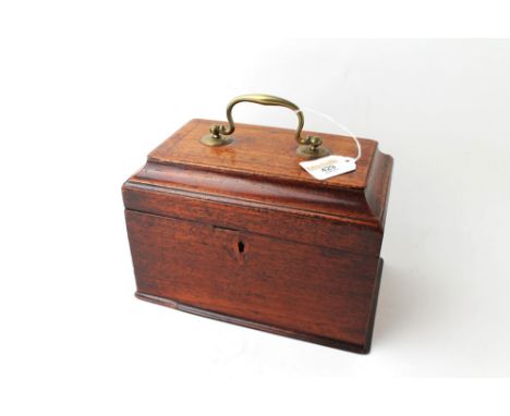 19th century oak tea caddy