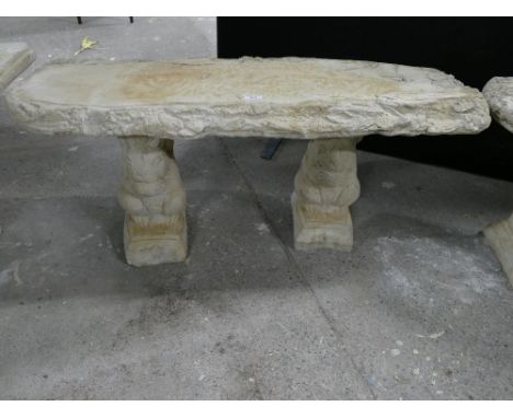 Composite squirrel base garden bench 