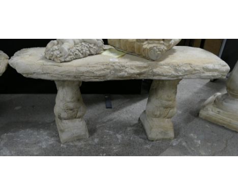Composite squirrel base garden bench 