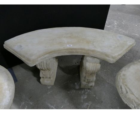 Composite curved garden bench