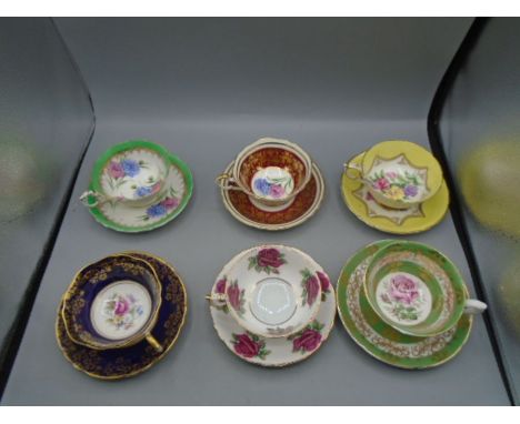 6 Cabinet cup and saucers by Paragon and one other