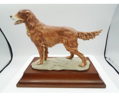 Vintage Kaiser Porcelain Bavaria Germany hand painted Irish Setter dog signed W Gawantka, Limited Edition 493 of 3000 (first 