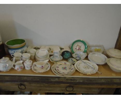 A collection of china- part tea service including colclough, Spode dish etc etc