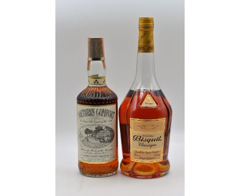 100cl of Cognac Bisquit Classique and a 100cl bottle of Southern Comfort 