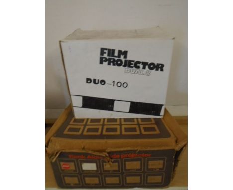 Rank Aldis projector in original box and Duo -100 film projector dual 8 reel to reel in original box