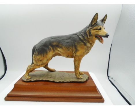 Vintage Kaiser Porcelain Bavaria Germany hand painted German Shepherd dog signed Gawantka, Limited Edition 539 of 3000 (first