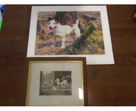 Jack Russell terrier prints- One a signed limited edition and one called 'a credit to his family'