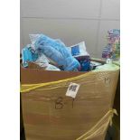 Big box store in the box home edition: horse, cups, plates, dog treats, T-shirt, bags, filters, bedd