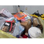 Big box store in a box: cascade, Ziploc, hand soap, clothing, steam pans, Gillette, blades, pure, wa
