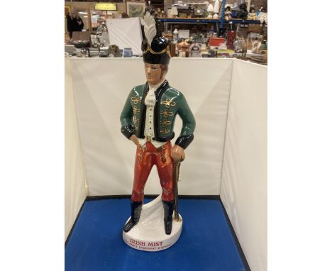 A HAND PAINTED CERAMIC BAR HUSSAR IRISH MIST FIGURE 19" TALL 