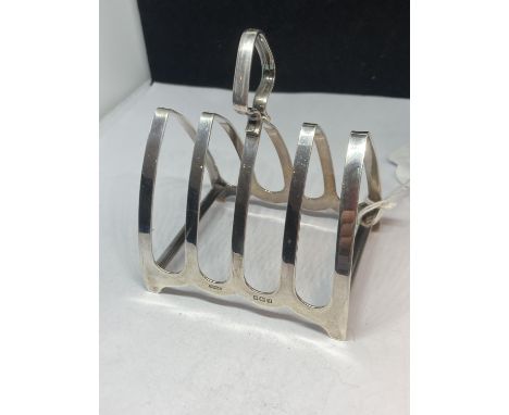 A HALLMARKED BIRMINGHAM SILVER TOAST RACK GROSS WEIGHT 62.3 GRAMS 
