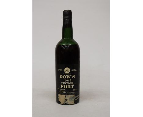 A BOTTLE OF DOWS 1963 VINTAGE PORT 