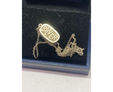 A SILVER 0.25 OUNCE INGOT NECKLACE 