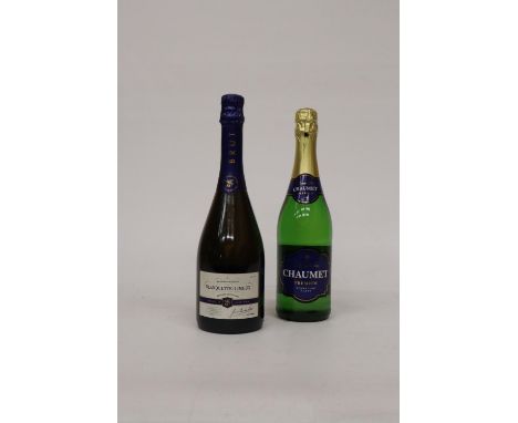 TWO 75CL BOTTLES TO INCLUDE A BOTTLE OF BLANQUETTE LIMOUX COGNAC AND A BOTTLE OF DEMI SEC CHAUMET PERRY 