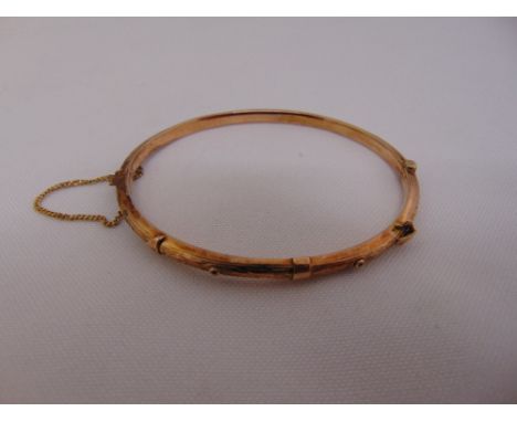 9ct yellow gold bangle, approx total weight 5.2g