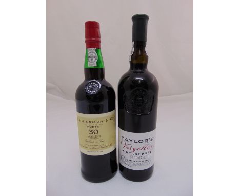 W &amp; J Graham &amp; Co 30 year old port 75cl and Taylors Vargellas vintage port 2005, 75cl