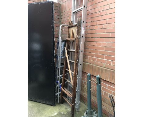 Alloy and wooden ladder
