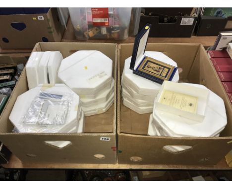 Two boxes of collectors plates