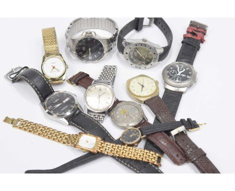 A selection of wristwatchesTo include examples by Timex, Tissot and Brent (10).