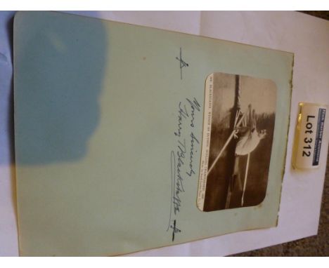 Olympics : Harry Blackstaffe Gold Medal Sculling at 1908 Olympics picture and signature below, nice item.