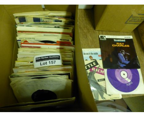 Records : Box of 1960's singles including EP's and demos, includes Jimi Hendrix, Who, Rolling Stones, 50+.