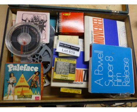 Collectables : Eumig Super 8mm projector in case, along with case of equipment and vintage film in large case.