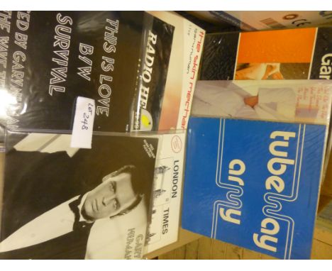 Records : A large collection of Gary Numan Tubeway Army albums/12" singles, all exc cond (21).