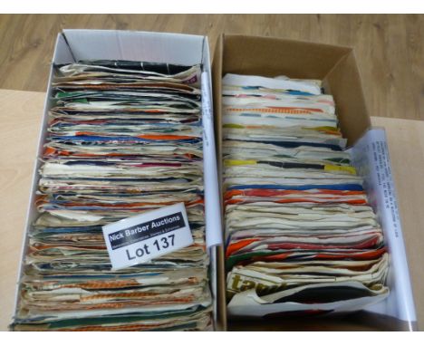 Records : Collection of 2 boxes of 7" singles 1960's x 118, 1970's x 72, good mix, incl Kinks, Rolling Stones, Tamla etc.