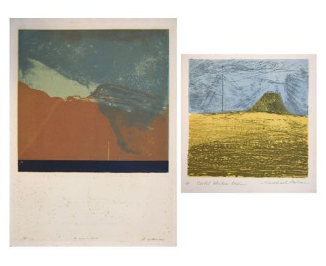 Folio containing a small selection of modern prints to include; Derek Wilkinson, 'It Was A Cove', (artists proof), another ar