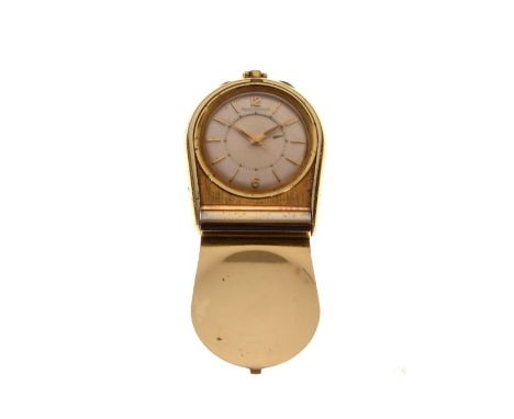 Jaeger LeCoultre - A gold-plated 'purse' pendant watch, the silvered dial with baton markers except 6 and 12, stamped 709630 