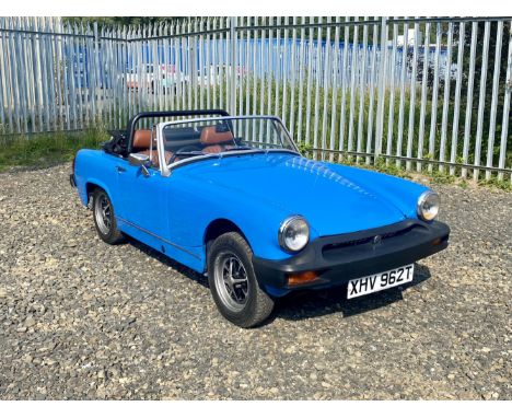 1978 Rubber Bumper MG Midget 1500cc finished in Pageant blue with brown interior and black convertible top. Covering only 24,