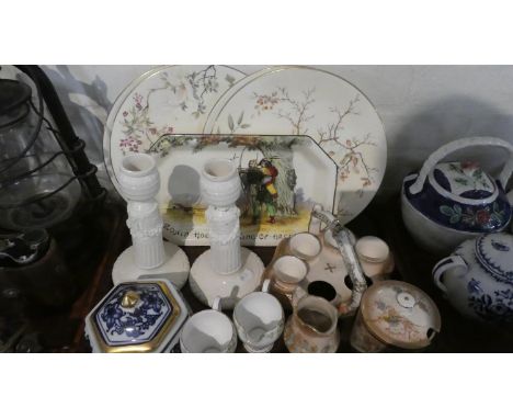 A Tray Containing Ceramics to include Royal Doulton Robin Hood Plate, Royal Worcester Oriental Seasons Plates, Wedgwood Etrur