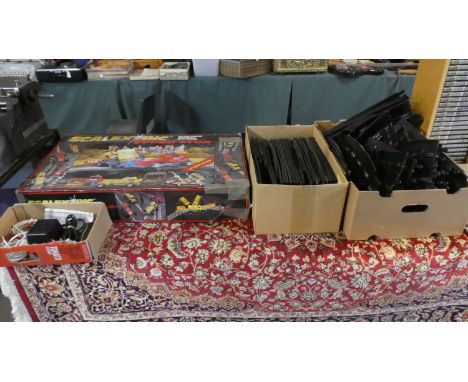 A Collection of Various Scalextric Track and Accessories to Include Box for Super Stox (Incomplete and AF) 