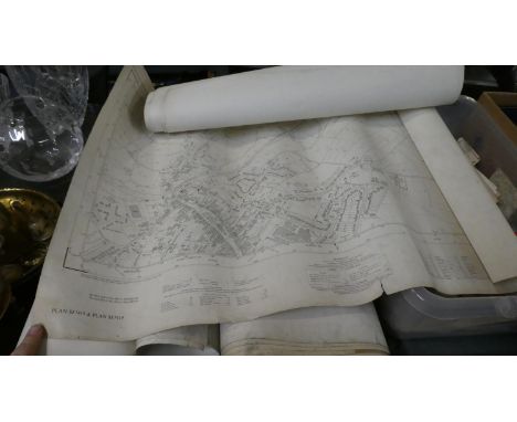 A Large Collection of Ordnance Survey 1:2500 Maps etc to Include Staffordshire, Newport, Derbyshire and Cheshire 