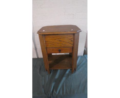 An Art Deco Oak Sewing Table with Hinged Lid to Fitted Interior Containing Various Vintage Sylko Cottons Etc, Centre Drawer a