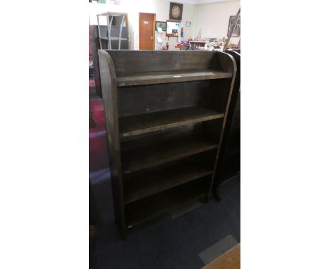 An Edwardian Oak Five Shelf Open Bookcase, 75cm Wide 