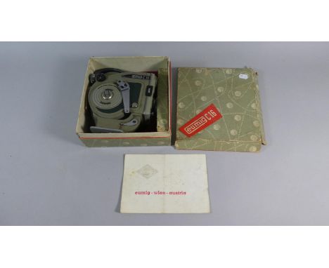 A Eumig C60 Clockwork 16mm Cine Camera in Original Box with instructions 
