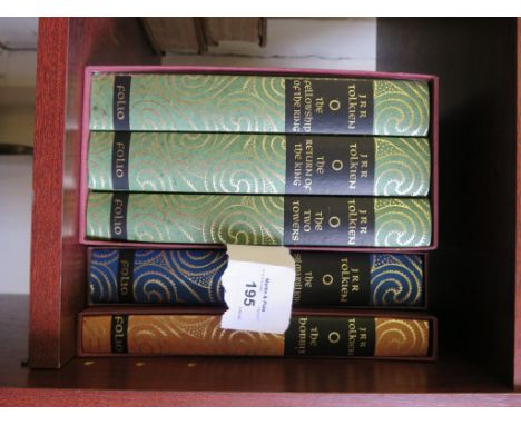 Books: Folio Society - The Lord of the Rings Trilogy boxset, J.R.R. Tolkien fourth printing 2000, The Silmarillion, 1997 and 