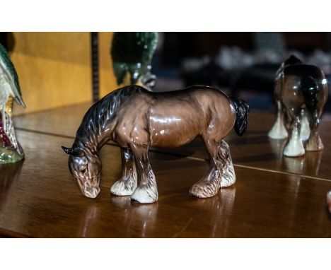 Beswick Horse. Stamped to Base, Approx 6 by 9 Inches. Model No  1954. Please Note There is Some Restoration to one Ear, Other