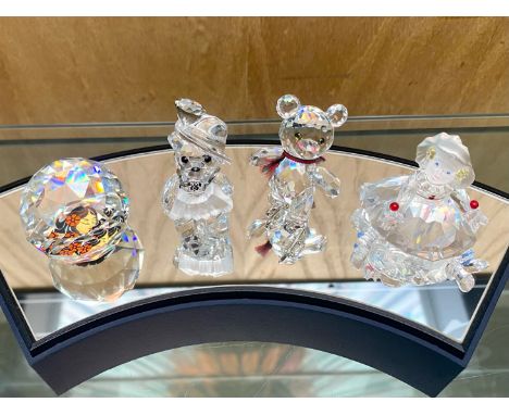 Swarovski Interest. Comprises 1/ Small Bear Playing the Concertina. Complete with Box and Certificate. Approx Height 5 cms. 2