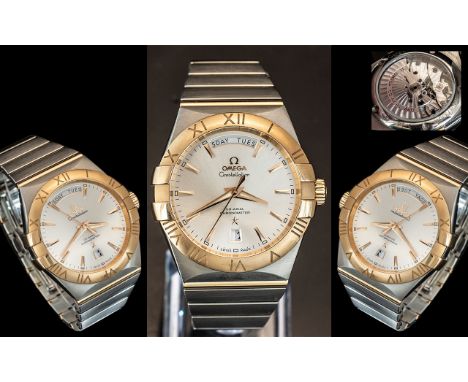 Omega - Co - Axial - 8602 18ct Gold and Steel - Automatic Constellation Chronometer Gents Wrist Watch. Date of Construction 2
