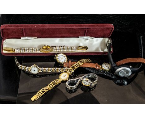 Collection of Ladies Watches, Various Makes &amp; Sizes. Includes Citizen, Rotary etc. A/F Condition. 