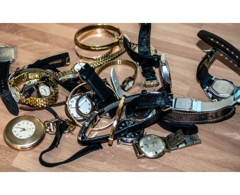 Large Collection of Ladies and Gentlemen's  Watches &amp; Watch Parts, including Geneva, Supra, Rotary, Sekonda, Cronel, Puls
