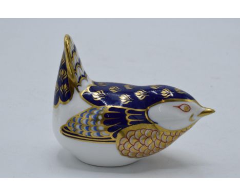 Royal Crown Derby paperweight Wren, first quality with ceramic stopper.  In good condition with no obvious damage or restorat